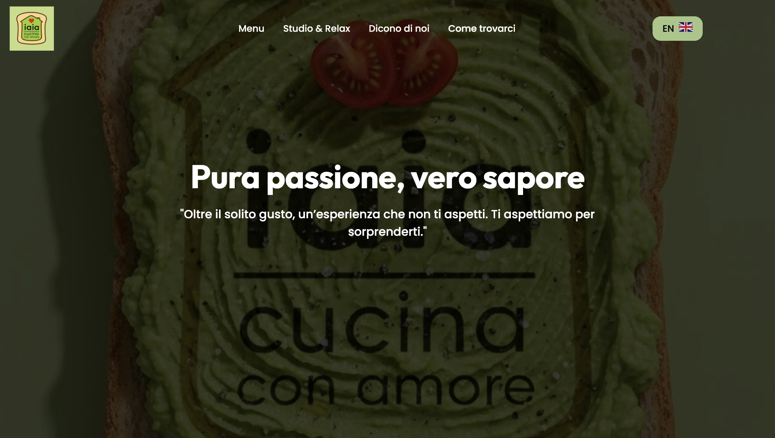 Homepage del sito iaiacucina.it realizzato da NetNova